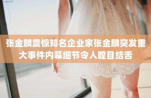 张金麟震惊知名企业家张金麟突发重大事件内幕细节令人瞠目结舌