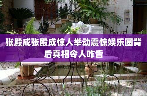 张殿成张殿成惊人举动震惊娱乐圈背后真相令人咋舌
