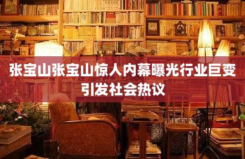 张宝山张宝山惊人内幕曝光行业巨变引发社会热议