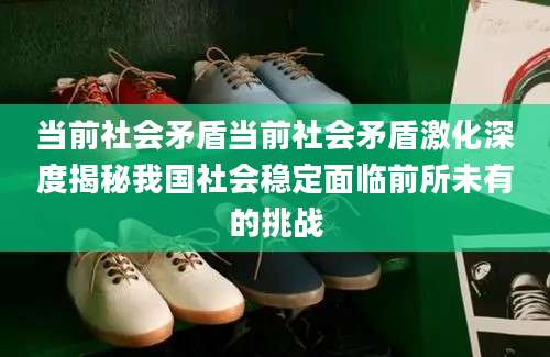 当前社会矛盾当前社会矛盾激化深度揭秘我国社会稳定面临前所未有的挑战