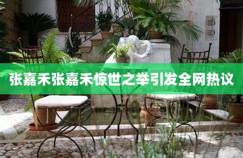 张嘉禾张嘉禾惊世之举引发全网热议