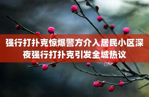 强行打扑克惊爆警方介入居民小区深夜强行打扑克引发全城热议