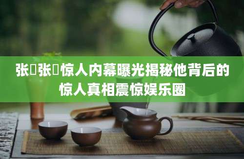 张镃张镃惊人内幕曝光揭秘他背后的惊人真相震惊娱乐圈
