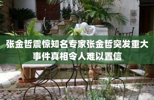 张金哲震惊知名专家张金哲突发重大事件真相令人难以置信