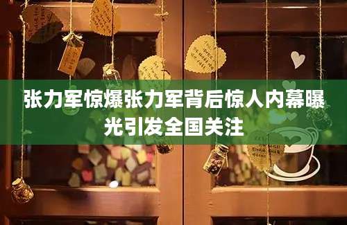 张力军惊爆张力军背后惊人内幕曝光引发全国关注