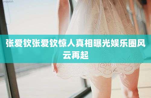 张爱钦张爱钦惊人真相曝光娱乐圈风云再起