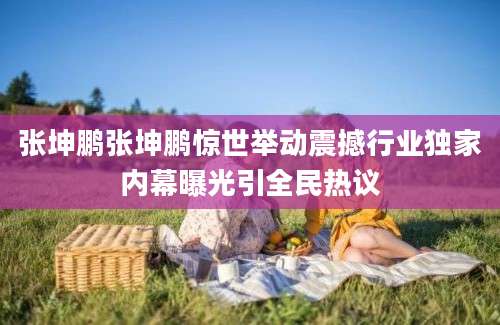 张坤鹏张坤鹏惊世举动震撼行业独家内幕曝光引全民热议