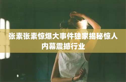 张素张素惊爆大事件独家揭秘惊人内幕震撼行业