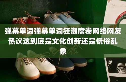 弹幕单词弹幕单词狂潮席卷网络网友热议这到底是文化创新还是低俗乱象