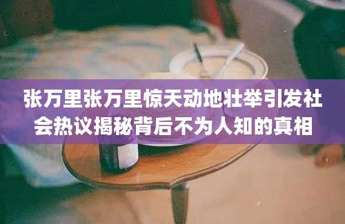 张万里张万里惊天动地壮举引发社会热议揭秘背后不为人知的真相