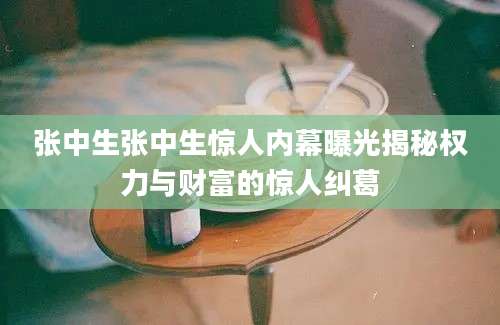 张中生张中生惊人内幕曝光揭秘权力与财富的惊人纠葛