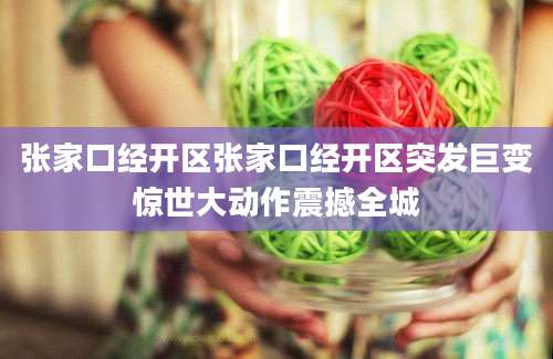 张家口经开区张家口经开区突发巨变惊世大动作震撼全城