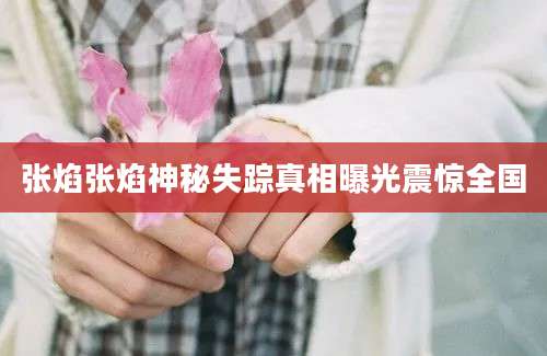 张焰张焰神秘失踪真相曝光震惊全国