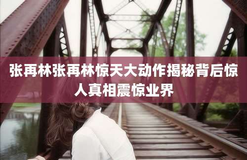 张再林张再林惊天大动作揭秘背后惊人真相震惊业界