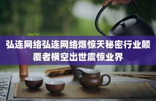 弘连网络弘连网络爆惊天秘密行业颠覆者横空出世震惊业界