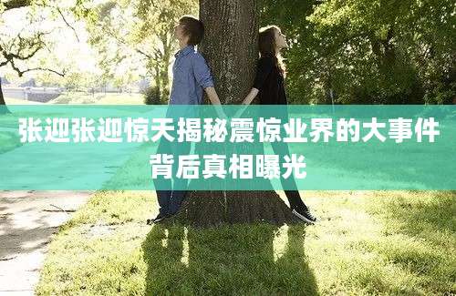 张迎张迎惊天揭秘震惊业界的大事件背后真相曝光